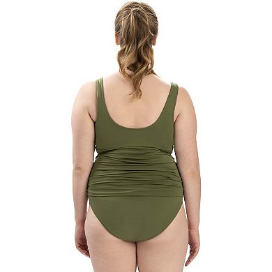 Women's Dolfin Solid Wrap One-Piece Swimsuit