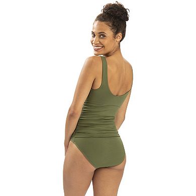 Women's Dolfin Solid Wrap One-Piece Swimsuit