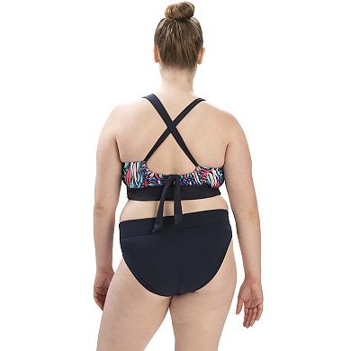 Women's Dolfin Printed Contrast Bikini Swim Top