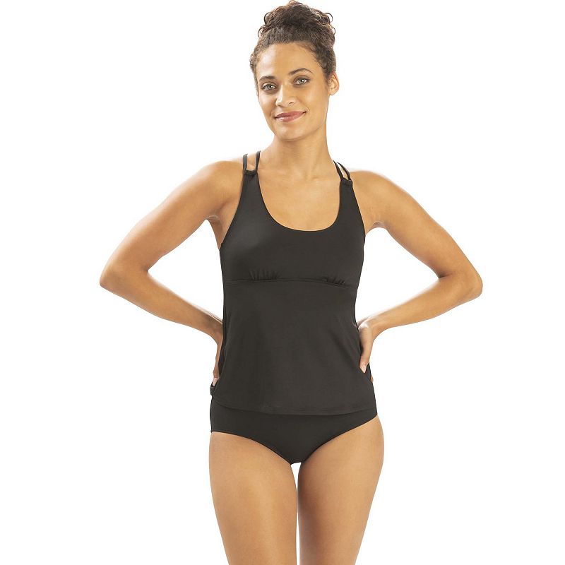 Women's Lands' End DD-Cup Tummy Control Underwire Tankini Top