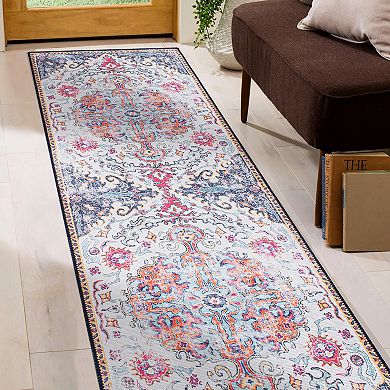 World Rug Gallery Distressed Bohemian Machine Washable Area Rug