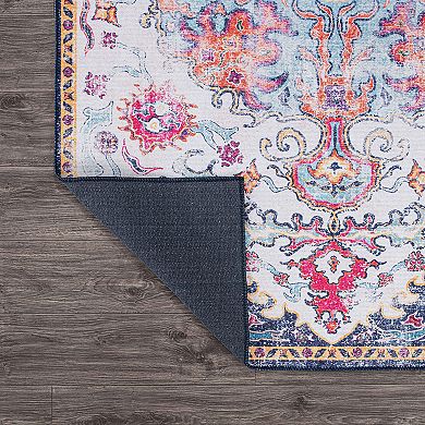 World Rug Gallery Distressed Bohemian Machine Washable Area Rug