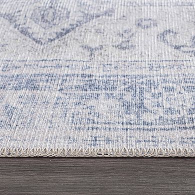 World Rug Gallery Medallion Boho Machine Washable Area Rug