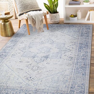 World Rug Gallery Medallion Boho Machine Washable Area Rug