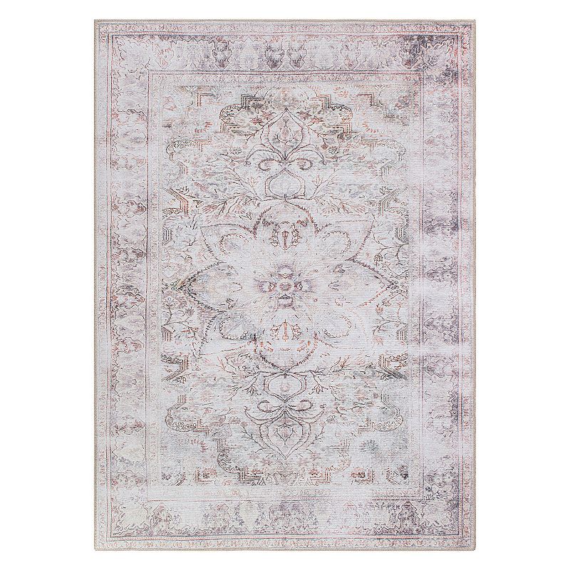 World Rug Gallery Bohemian Distressed Vintage Machine Washable Area Rug, Beig/Green, 10X14 Ft