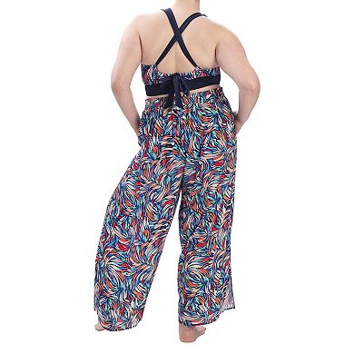 Women's Dolfin Printed Palazzo Swim Cover-Up Pants