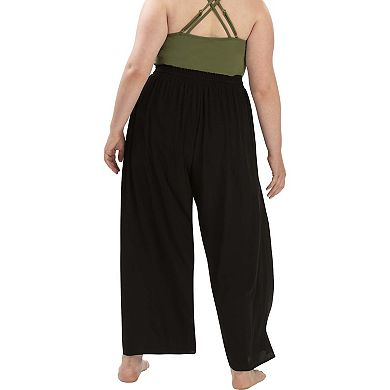 Women's Dolfin Solid Palazzo Swim Cover-Up Pants