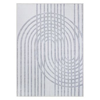 World Rug Gallery Contemporary Lines Machine Washable Area Rug