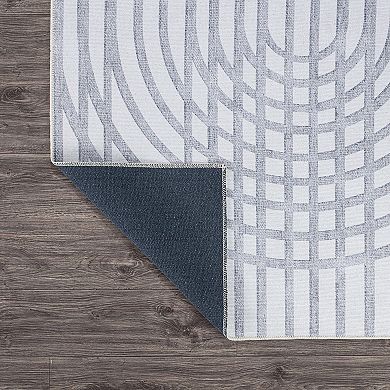 World Rug Gallery Contemporary Lines Machine Washable Area Rug
