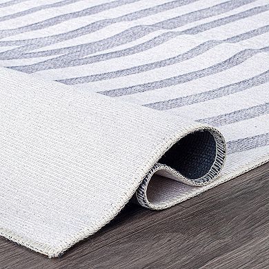 World Rug Gallery Contemporary Lines Machine Washable Area Rug