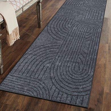 World Rug Gallery Contemporary Lines Machine Washable Area Rug