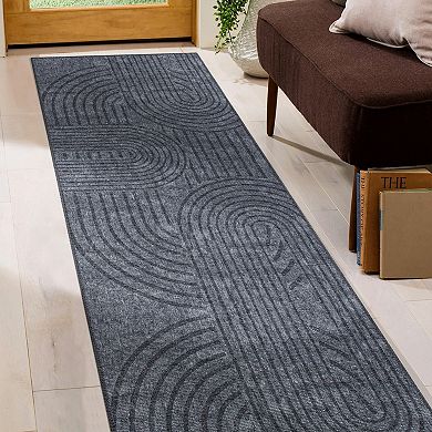 World Rug Gallery Contemporary Lines Machine Washable Area Rug