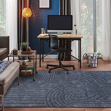 World Rug Gallery Contemporary Lines Machine Washable Area Rug