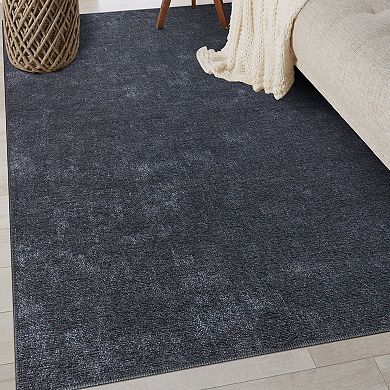 World Rug Gallery Contemporary Solid Machine Washable Area Rug