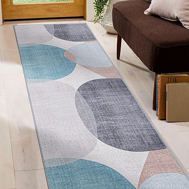 World Rug Gallery Contemporary Geometric Machine Washable Area Rug