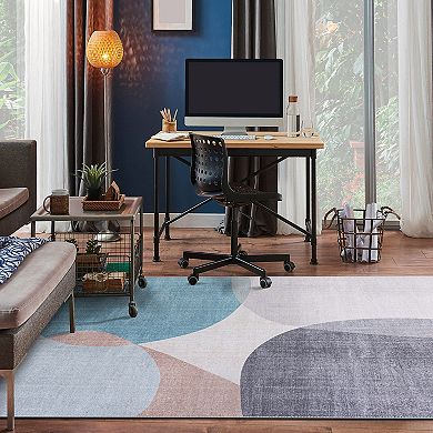 World Rug Gallery Contemporary Geometric Machine Washable Area Rug