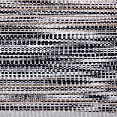 108" Table Runner with Fringed Black Stripes Design