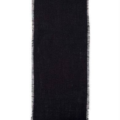 74" Black Solid Rectangular Table Runner