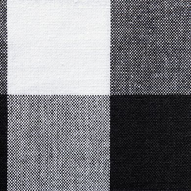 Black and White Buffalo Checkered Designed Rectangular Tablecloth 60" x 120"