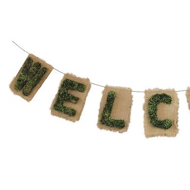 6' Brown and Green "Welcome" Hanging Wall Decor