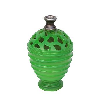 9.5" Lime Green Hollowed Laser Cut Vase