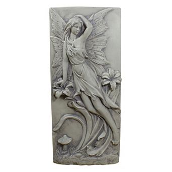 31" Ivory Fairy and Lily Flower Wall Plaque
