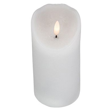 6" LED White Flameless Pillar Christmas Décor Candle
