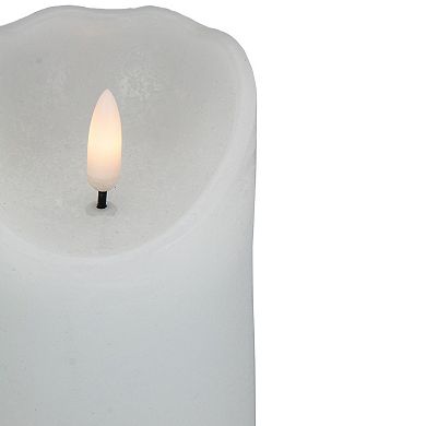 6" LED White Flameless Pillar Christmas Décor Candle