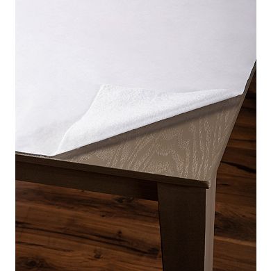 52" x 108" White Rectangular Vinyl Table Pad