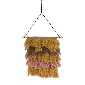 13" Rustic Neutral Tones Miniature String Shade Wall Art Decoration