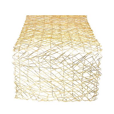 Gold Metallic Woven Paper Table Runner Gold Metallic Woven Paper Table Runner
