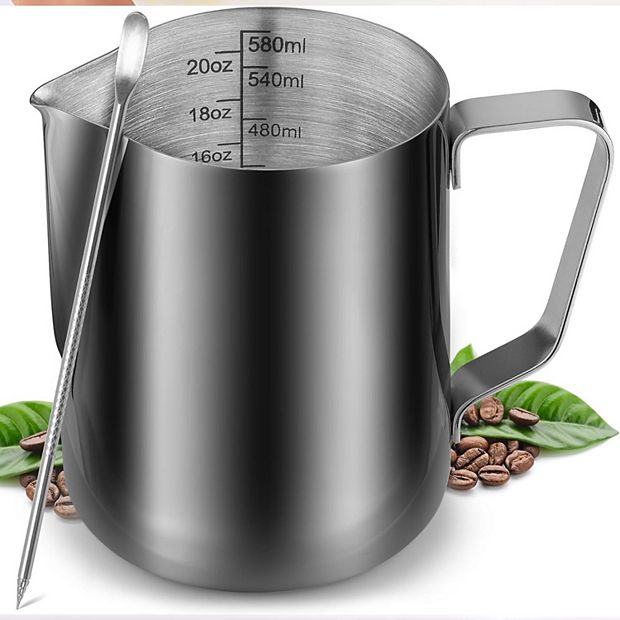 Stainless Steel Graduated Milk Frothing Pitcher - 16 oz