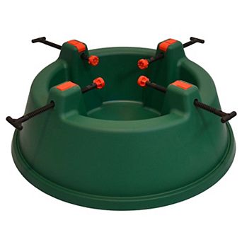 Green Wide Mouth Simple Set Live Christmas Tree Stand -Hold Trees Up To 8ft