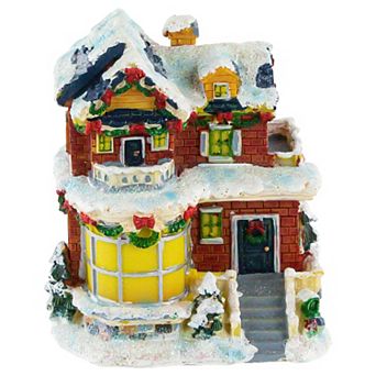4" Snowy House Christmas Village Decoration
