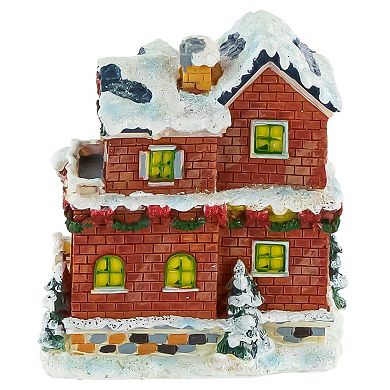 4" Snowy House Christmas Village Decoration