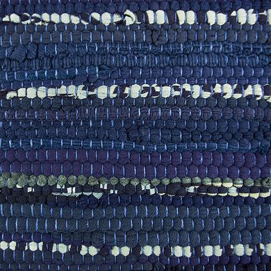 14" x 72" Blue Chindi Table Runner