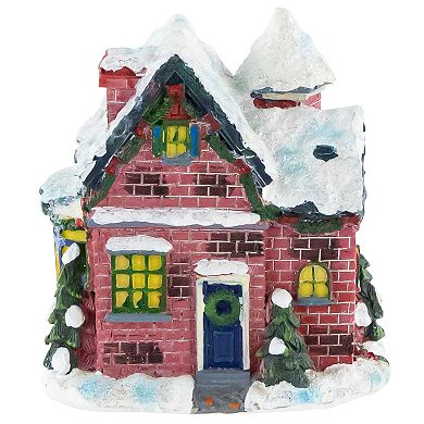 4" Snowy Christmas Diner Village Building