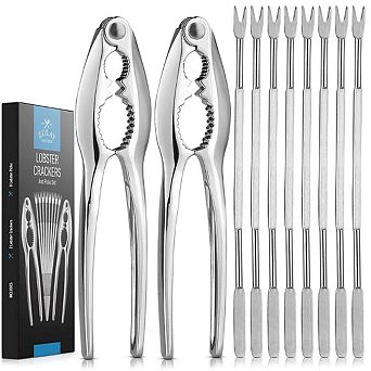 Zulay Kitchen Crab Crackers and Tools Set - 10 pc