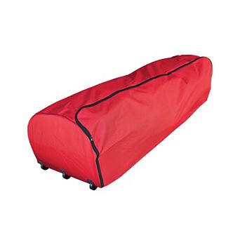 Red Rolling Christmas Tree Storage Bag for Trees Up to 12ft