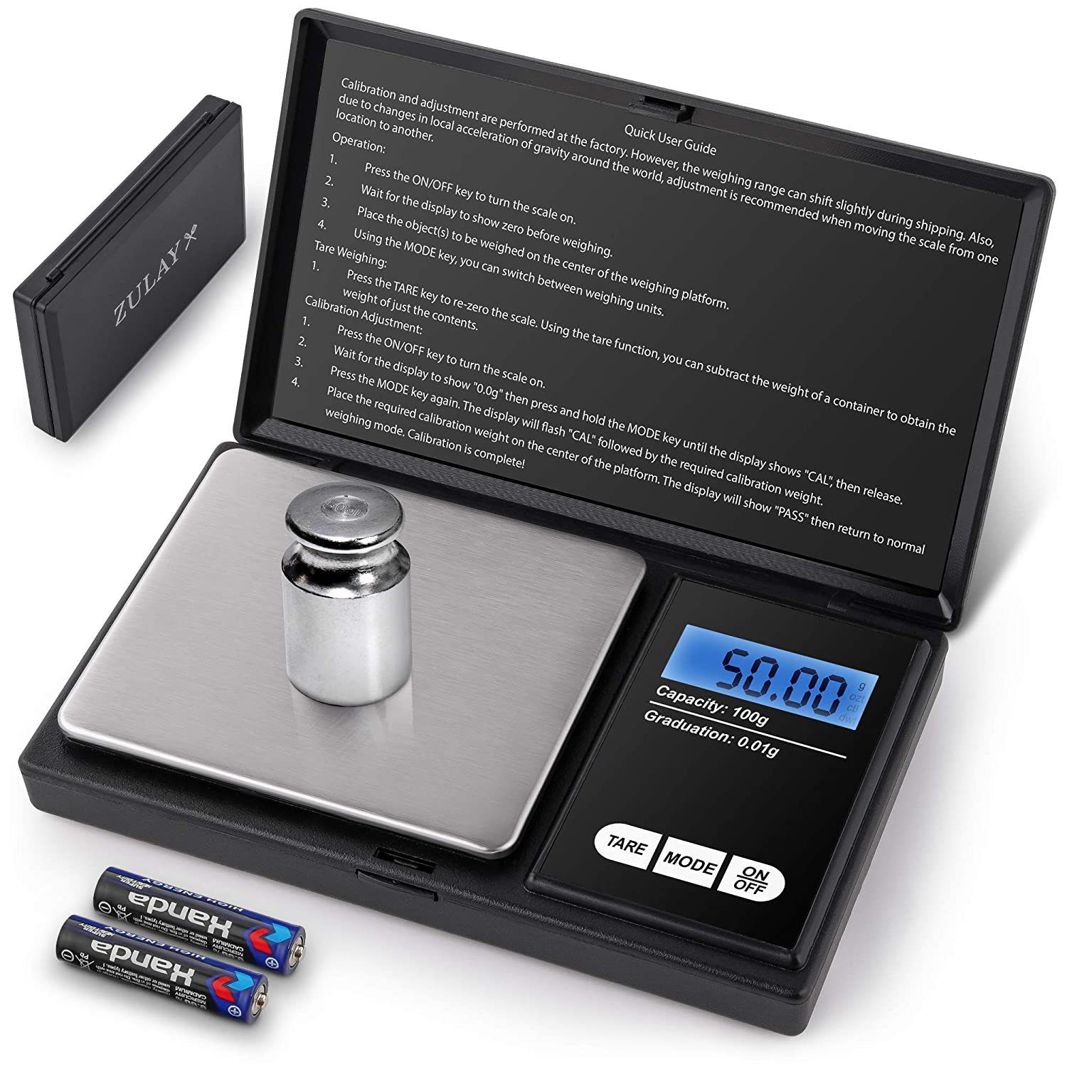 Zulay Kitchen Precision Digital Food Scale Weight Grams and Oz, LB, KG, ML  - Silver - 262 requests