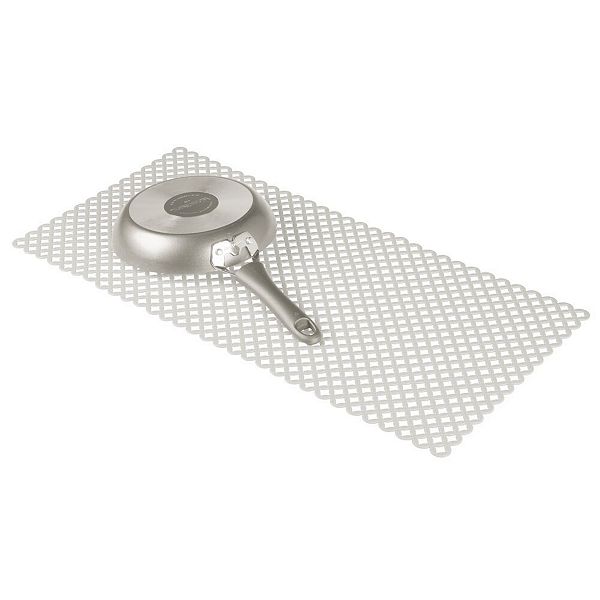 mDesign Plastic Kitchen Farmhouse Sink Mat Diamond Design