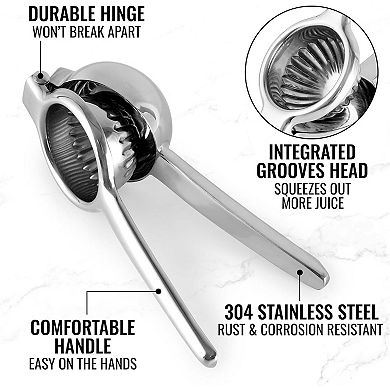 Zulay Kitchen Stainless Steel Lemon Squeezer