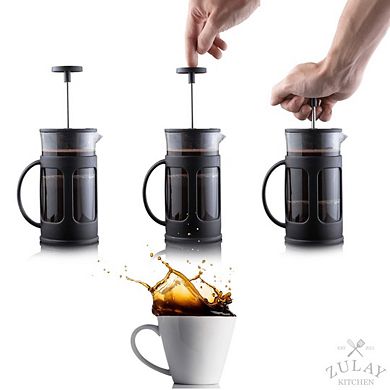 Zulay Kitchen French Press Coffee Pot and Milk Frother Set