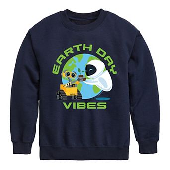 Disney / Pixar's Wall-E Boys 8-20 Earth Day Vibes Crew Fleece Sweatshirt