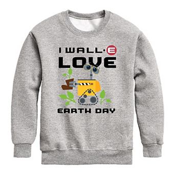 Disney / Pixar's Wall-E Boys 8-20 Love Earth Day Crew Fleece Sweatshirt