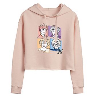 Juniors' Golden Girls Grid Cropped Graphic Hoodie