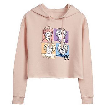 Juniors' Golden Girls Grid Cropped Graphic Hoodie