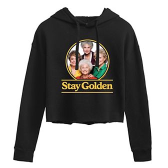 Juniors' Golden Girls Stay Golden Cropped Graphic Hoodie