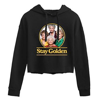 Juniors' Golden Girls Stay Golden Cropped Graphic Hoodie