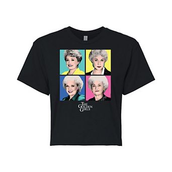 Juniors' Golden Girls Pop Art Cropped Graphic Tee